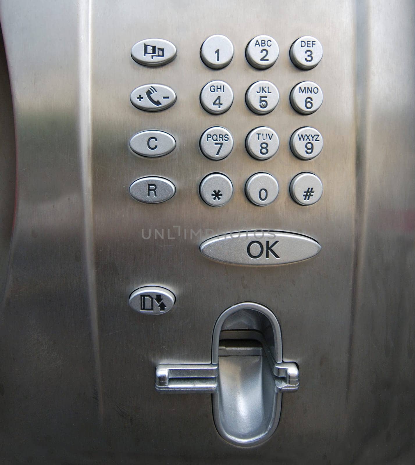 Metallic phone keypad