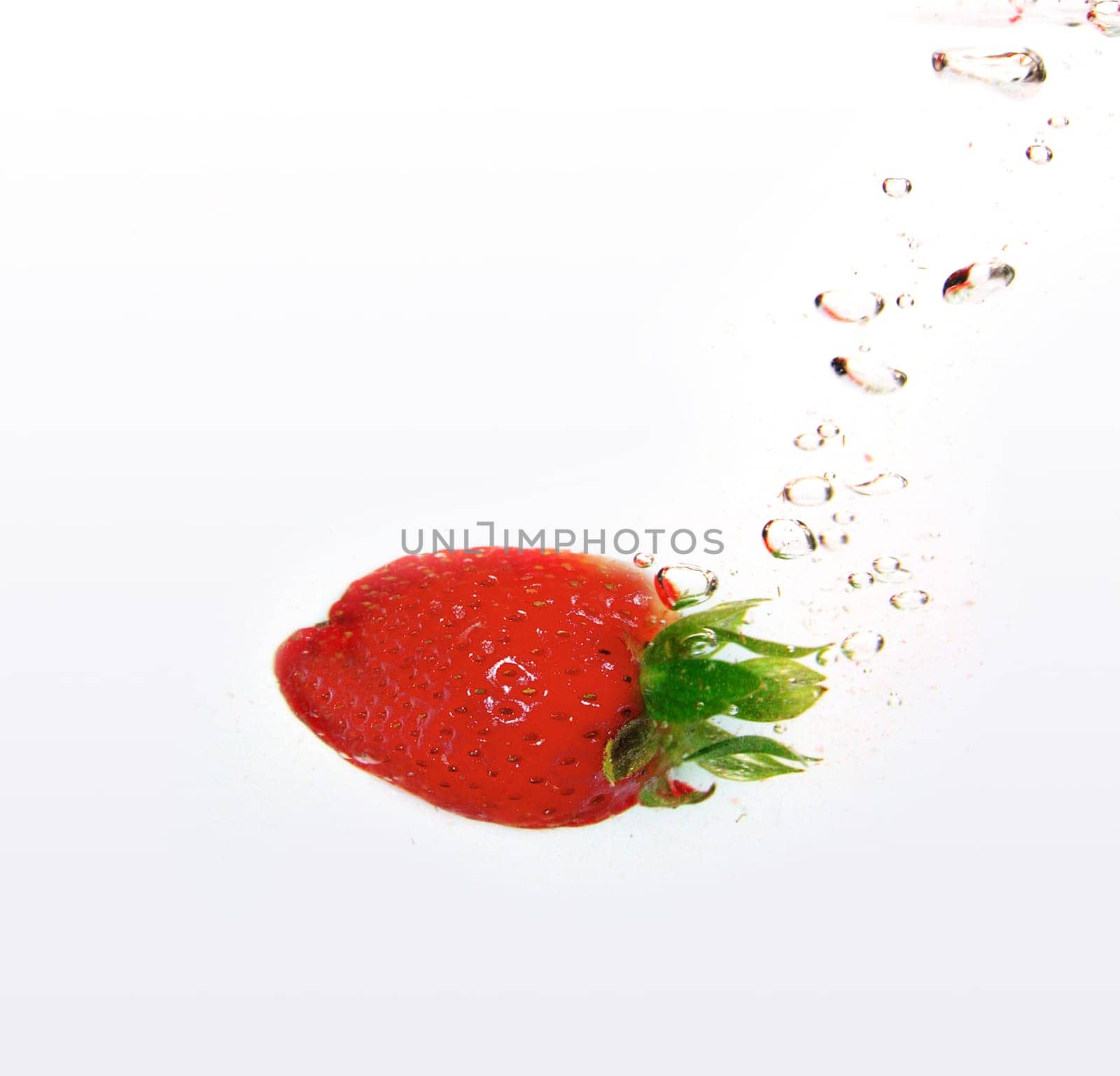 Strawberry in the water