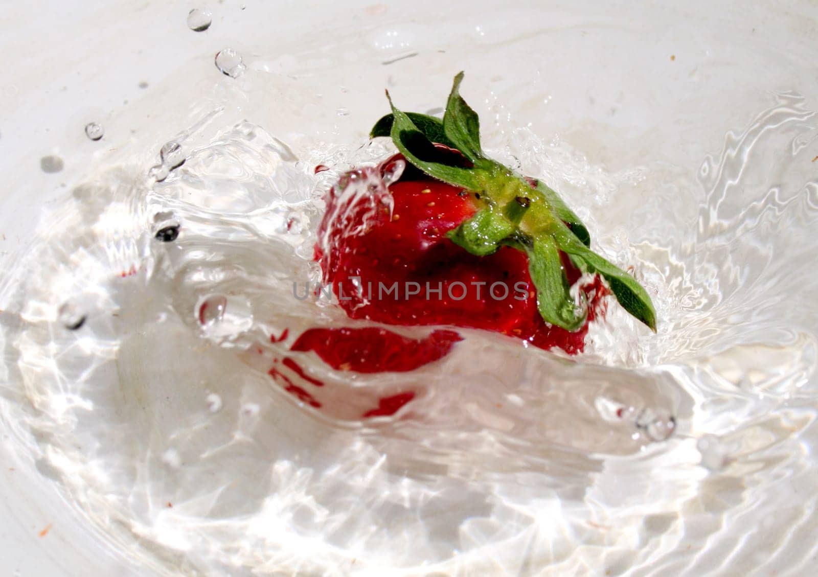 Strawberry in the water
