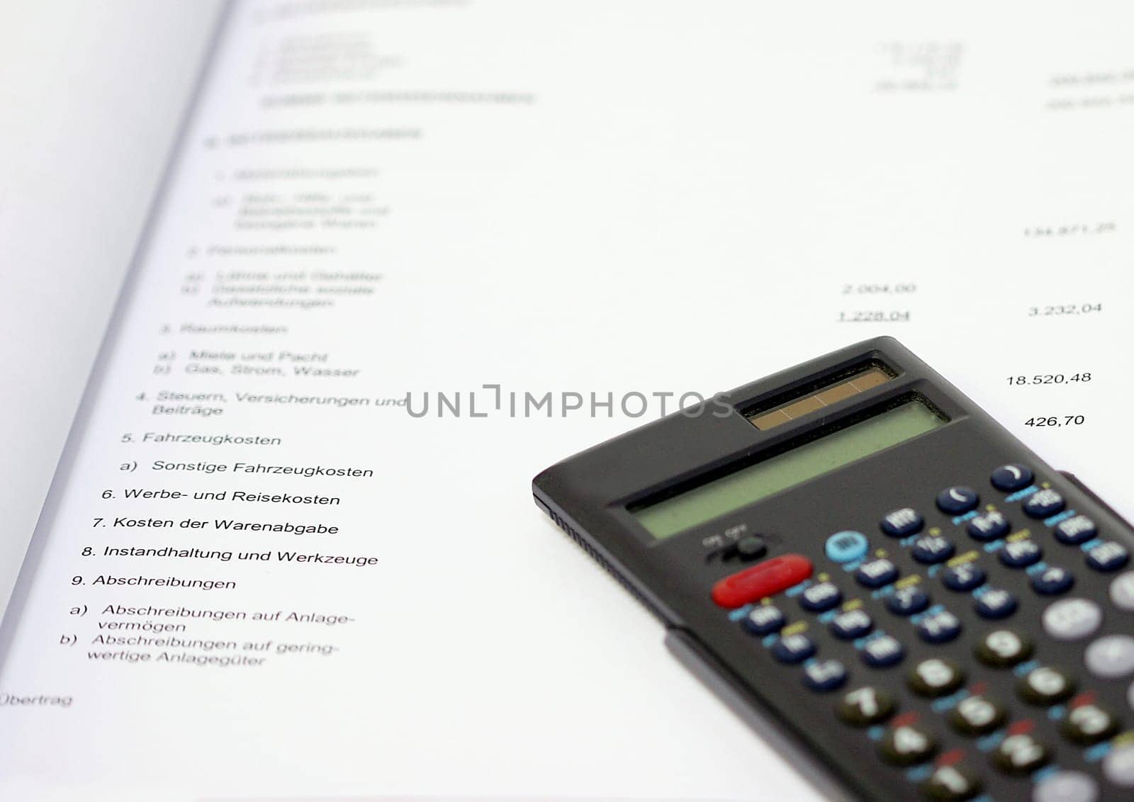 Statement of cost