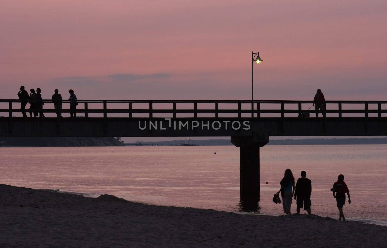 Evening walk by the sea