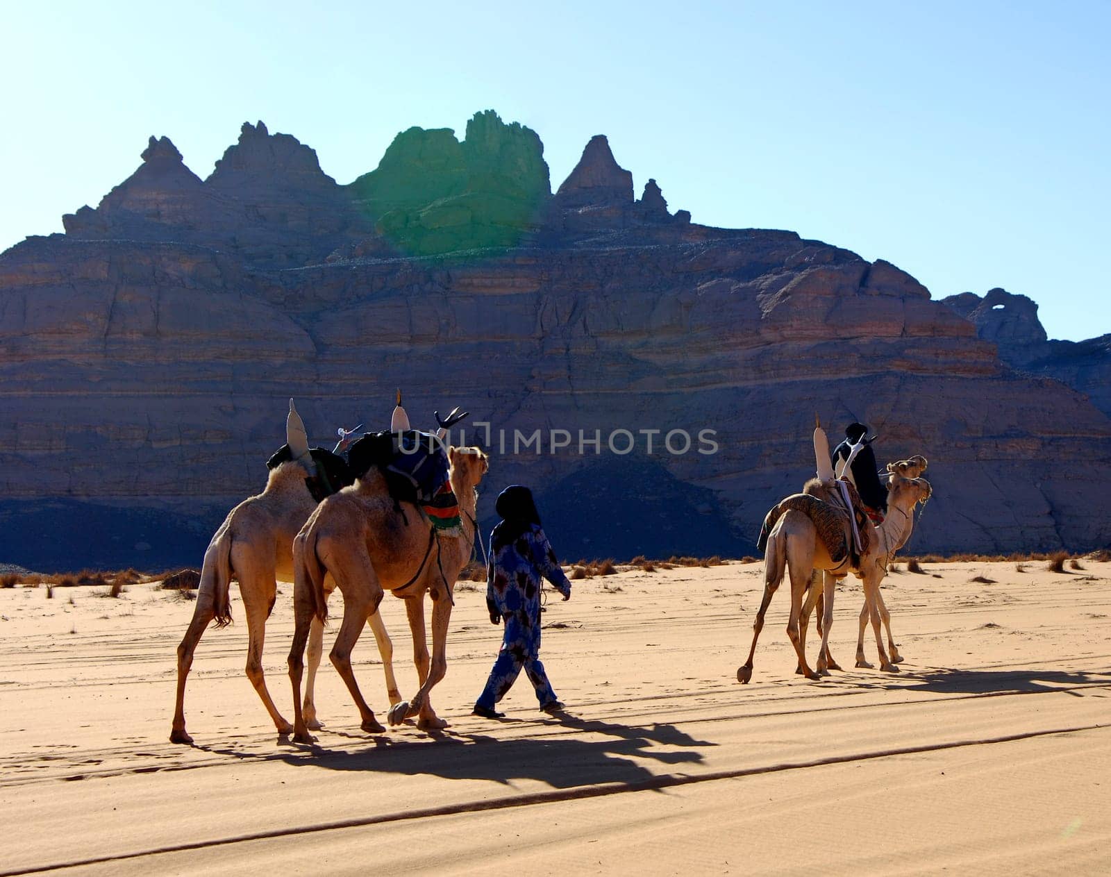 Tuareg nomads in the Akakus Mountains