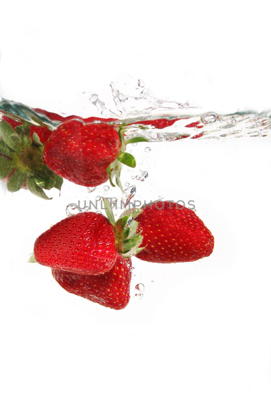 Strawberry in the water