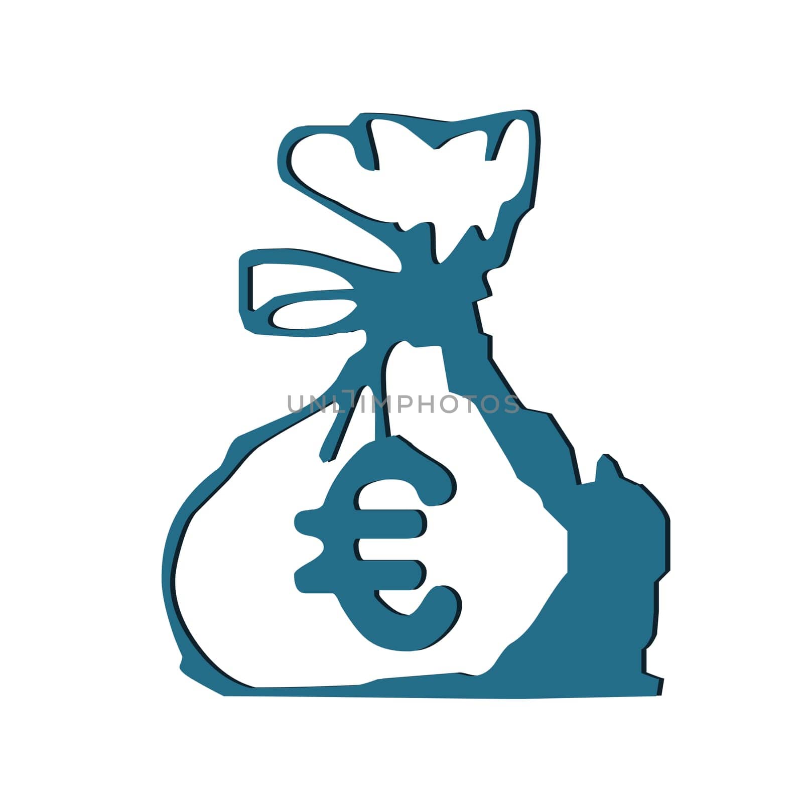 Money bag with euro sign