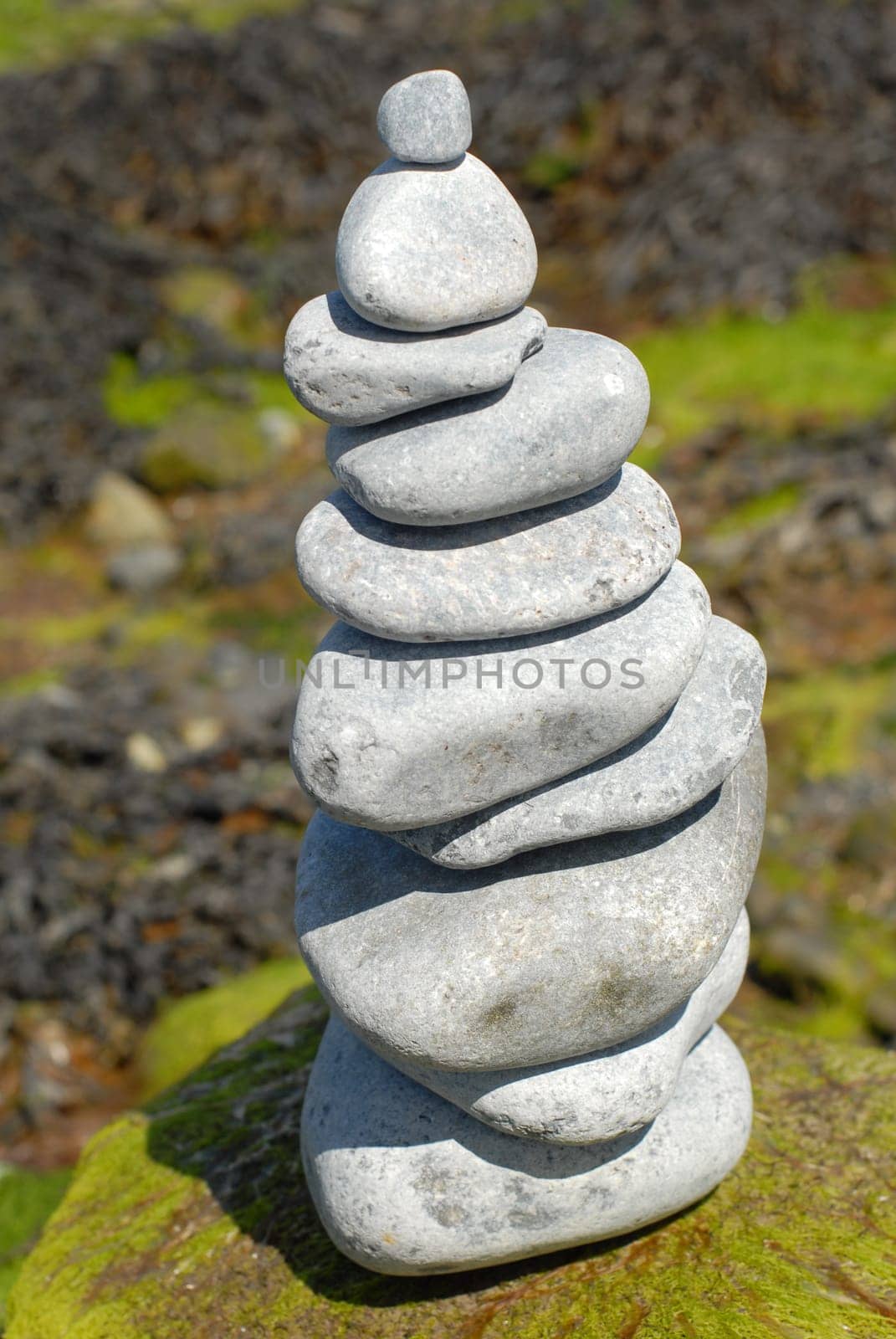 Stack of stones by the sea