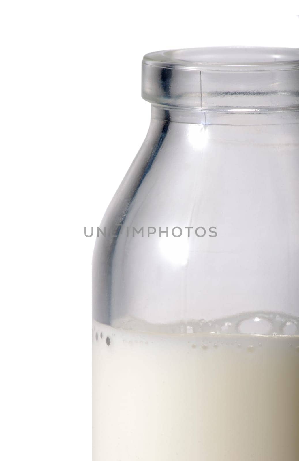 Milk bottle in cut