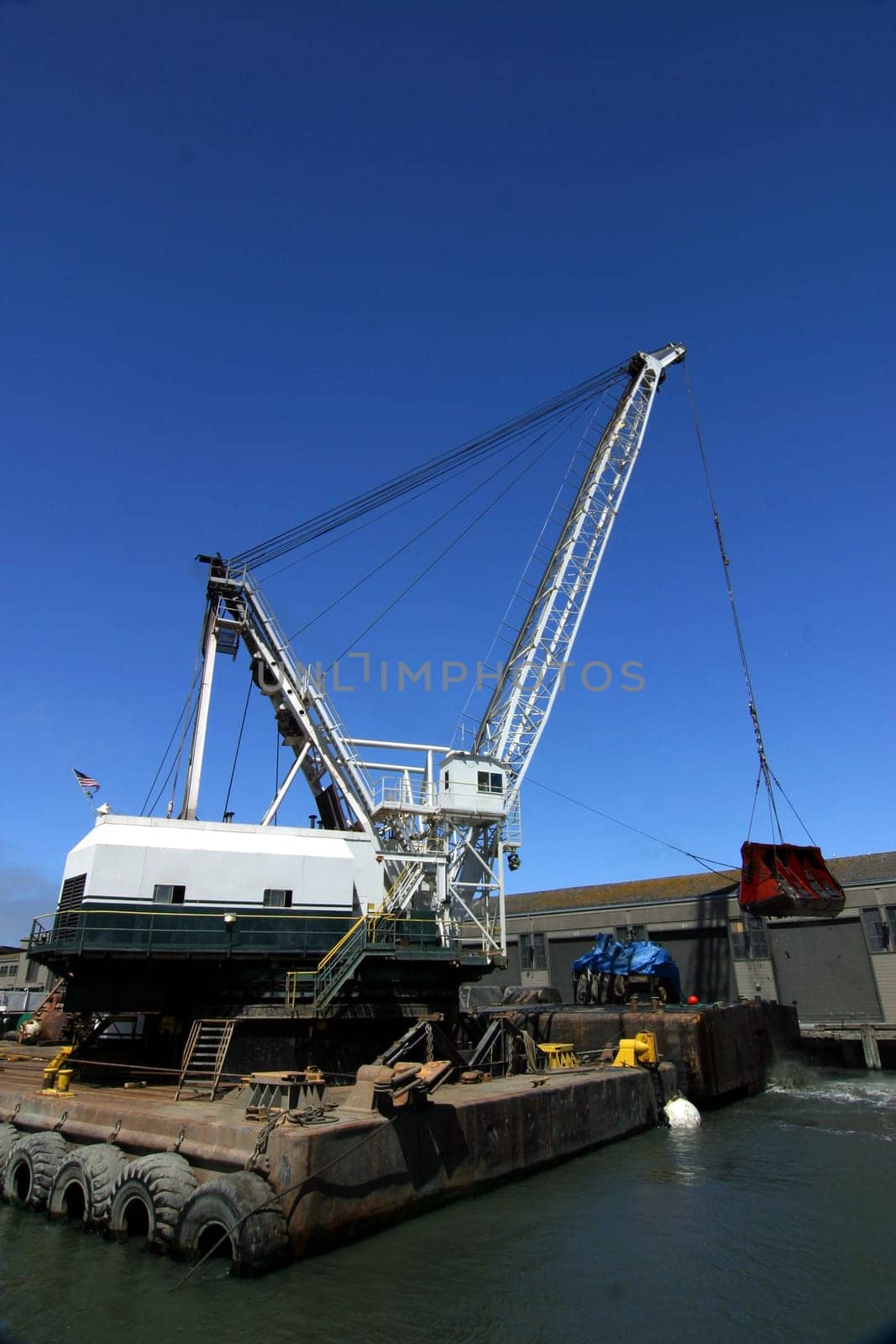 Dredgers in the harbour