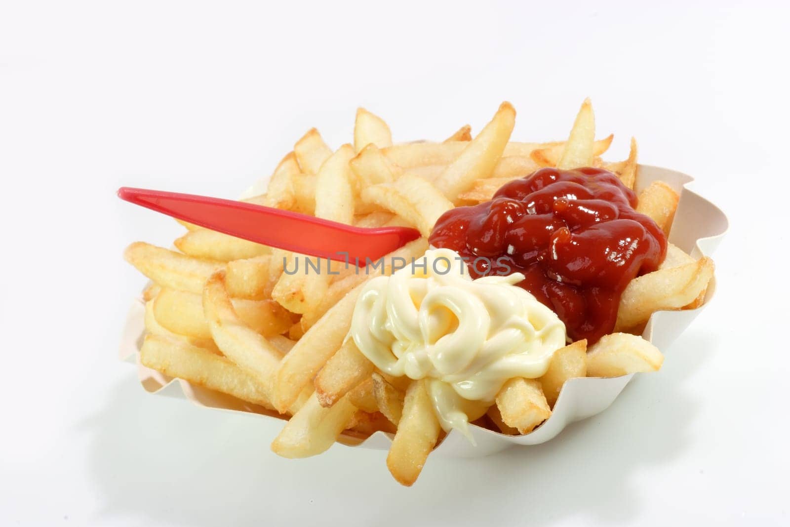 French fries red and white