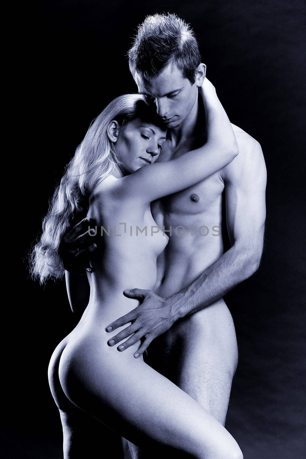 Couple in love in nude