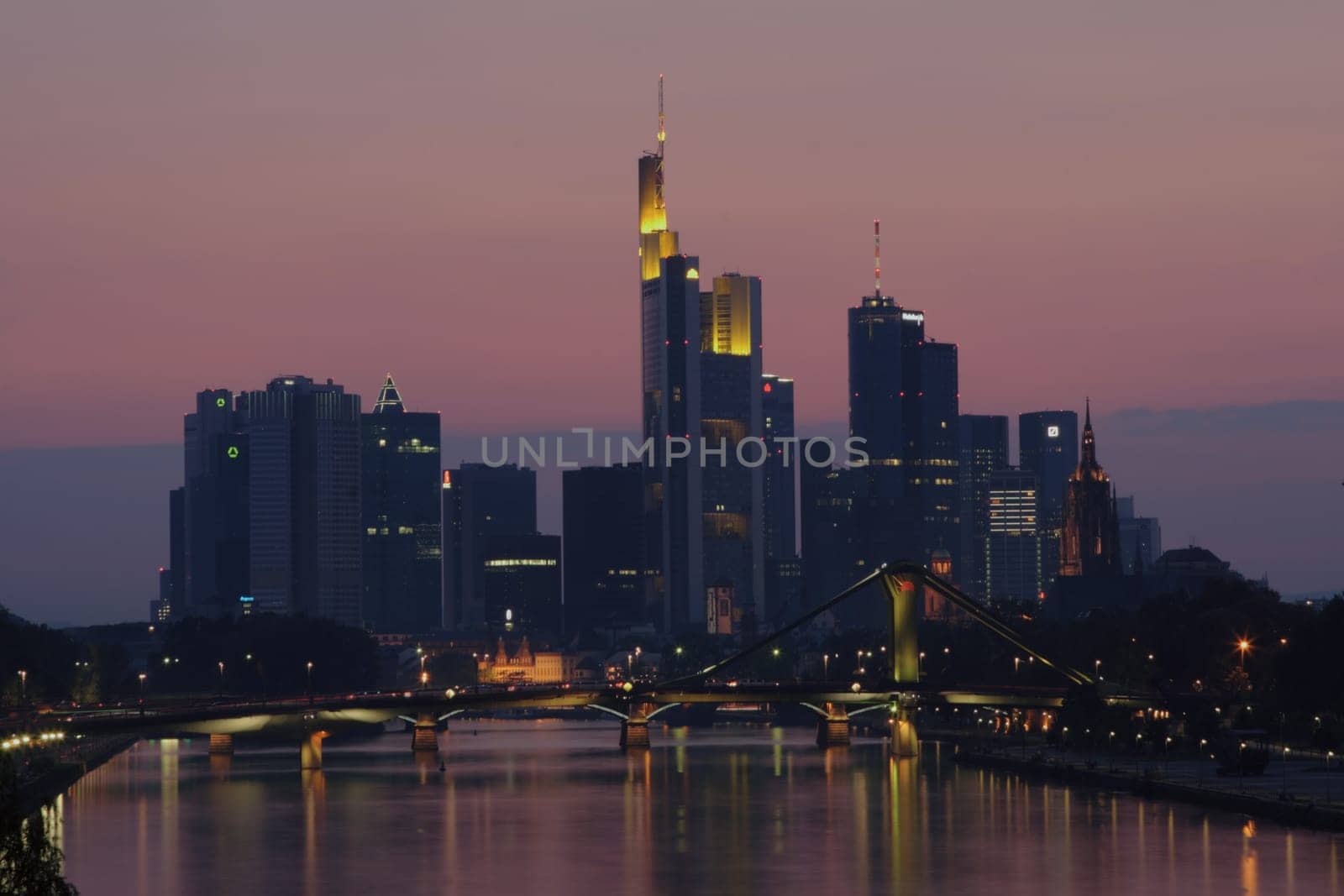 Frankfurt in the evening