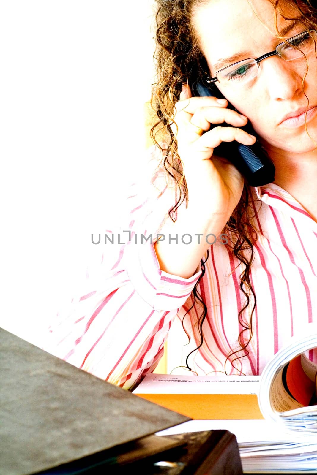 Woman talking on the phone