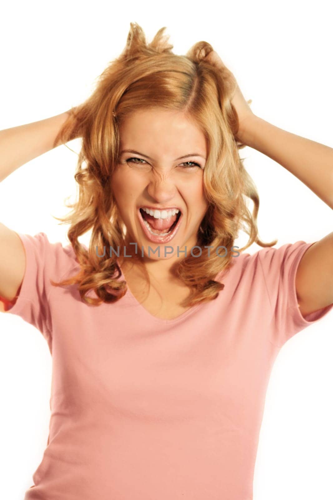 Screaming woman