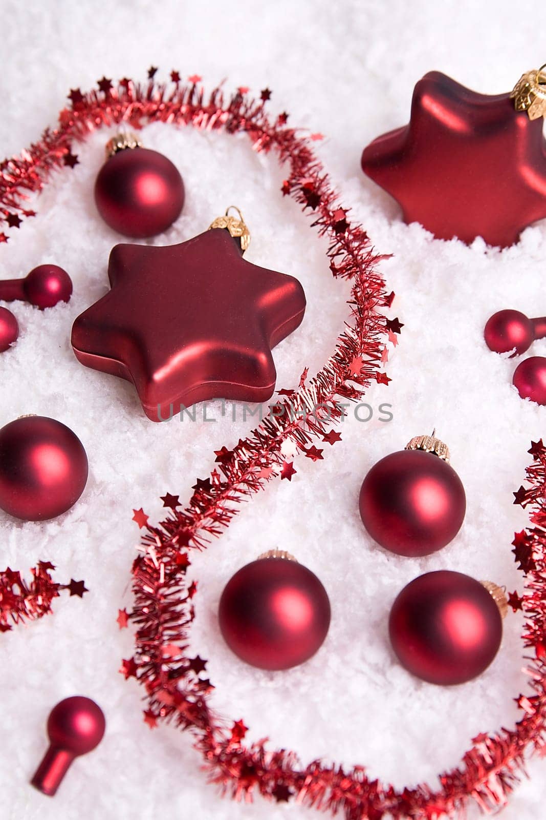 Christmas decoration in the snow
