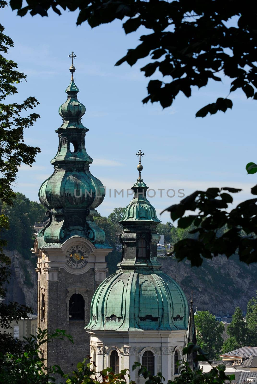 Typical church tower in Salzburg
