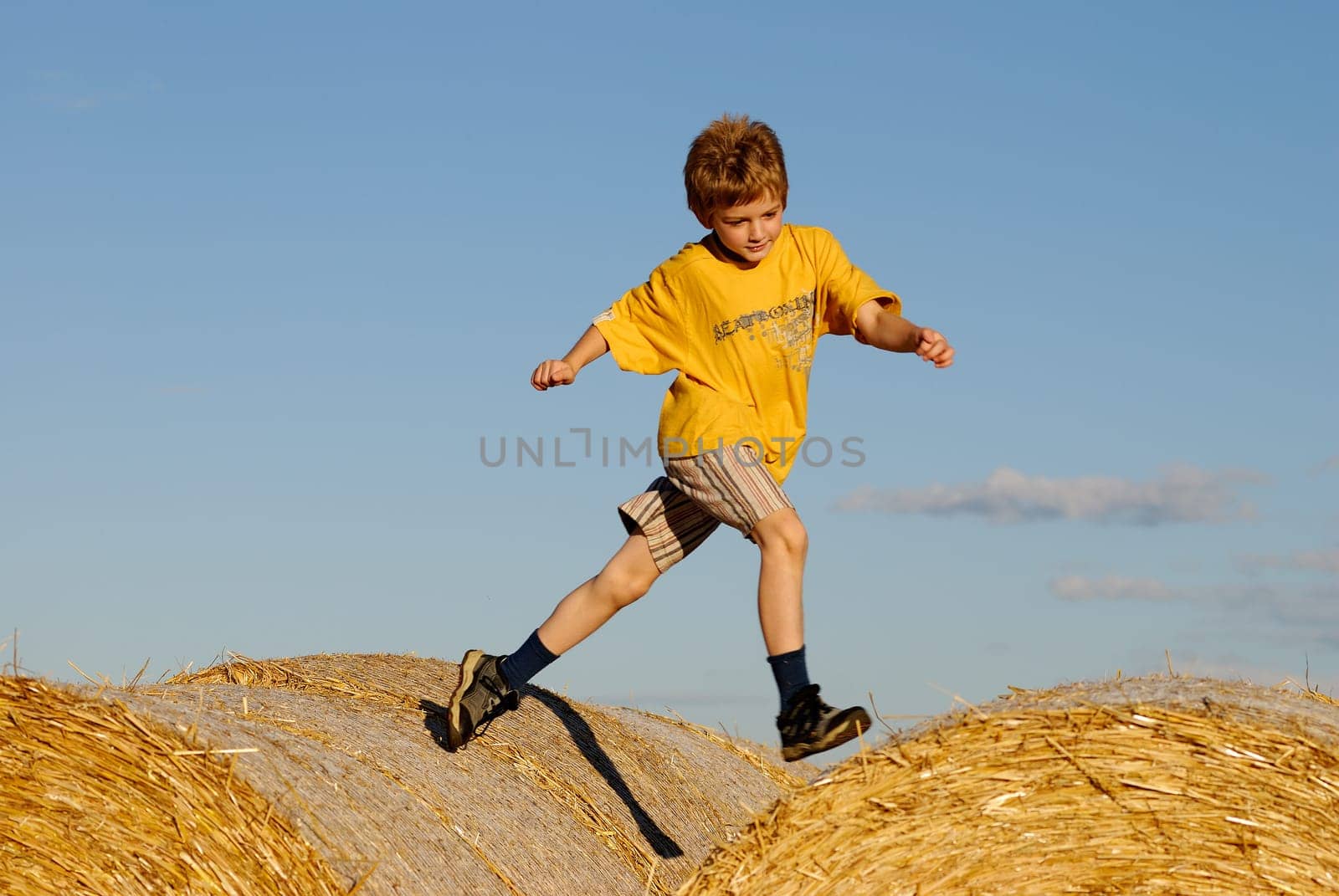 Run over the hay bales