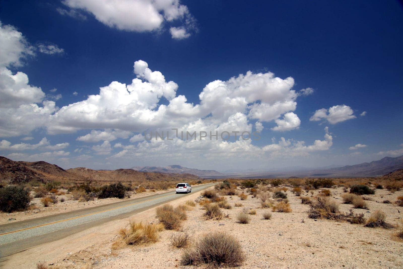 Desert drive in Joshua Tree National Park