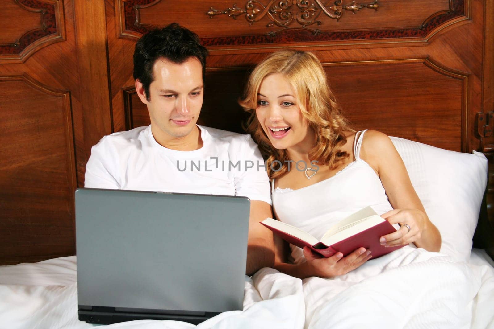 Working and reading in bed