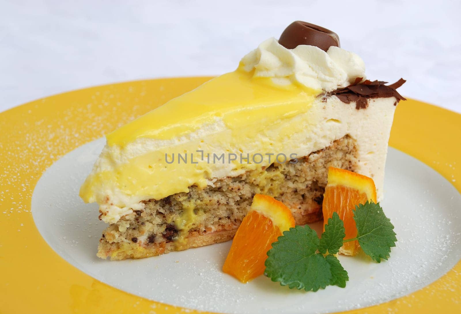 Cake with eggnog