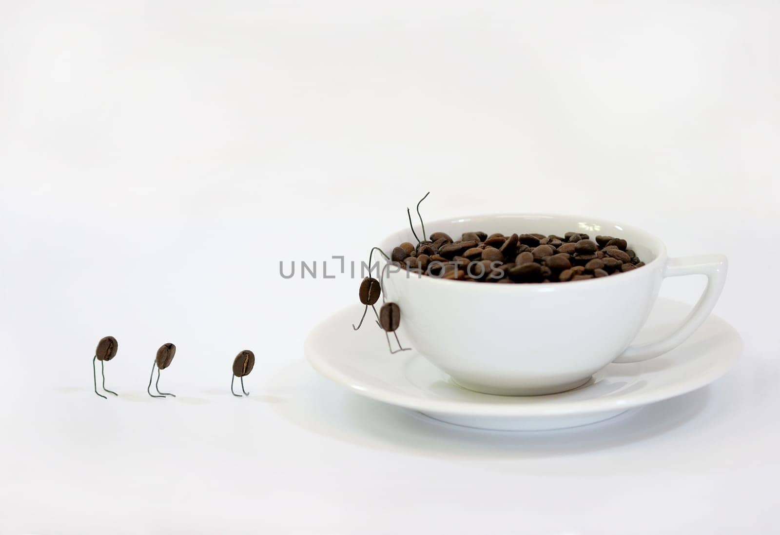 coffee beans on work