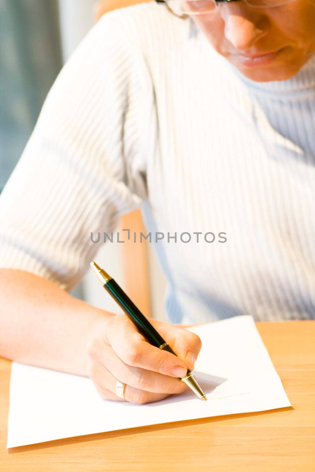 Woman writing