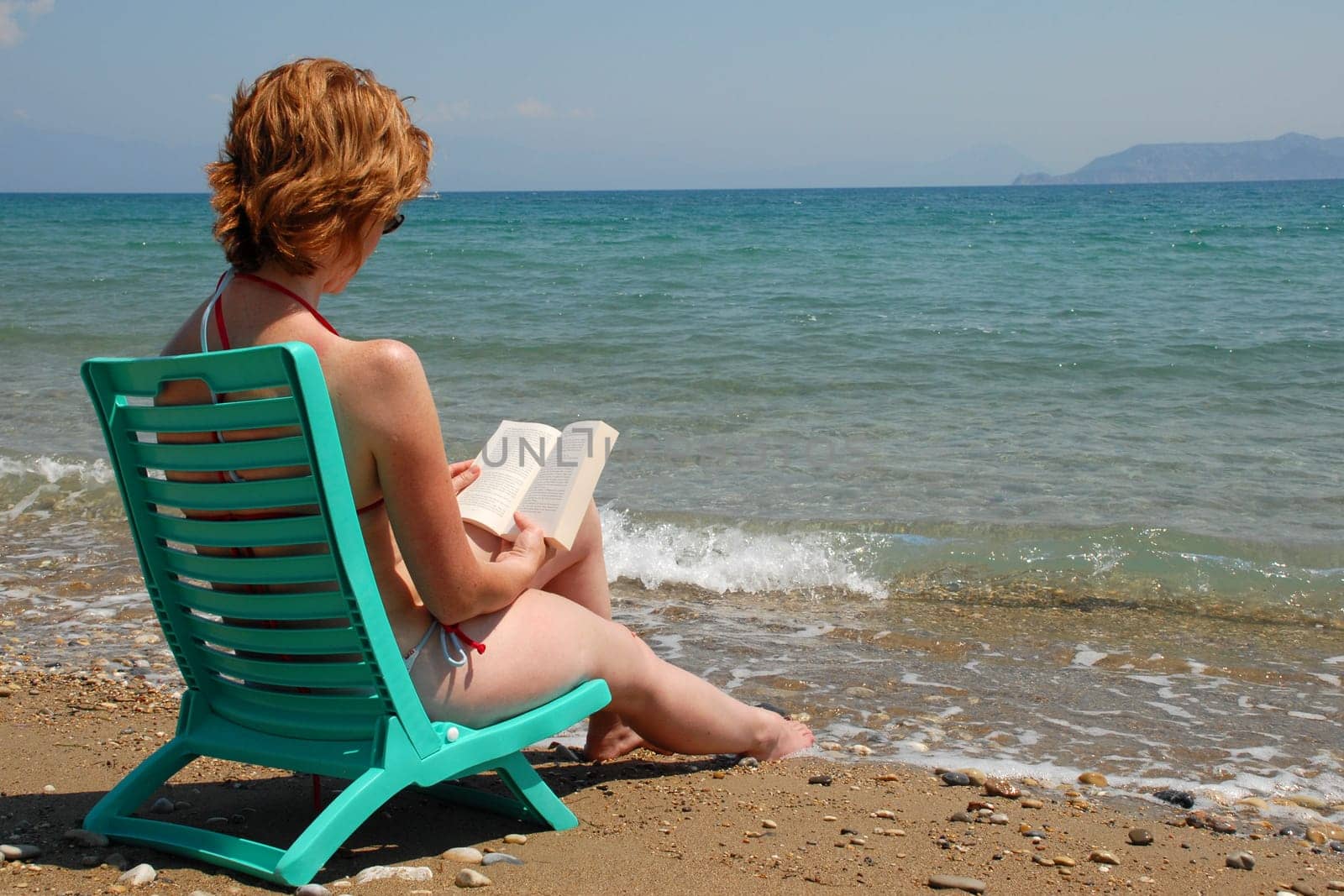 Reading on the beach