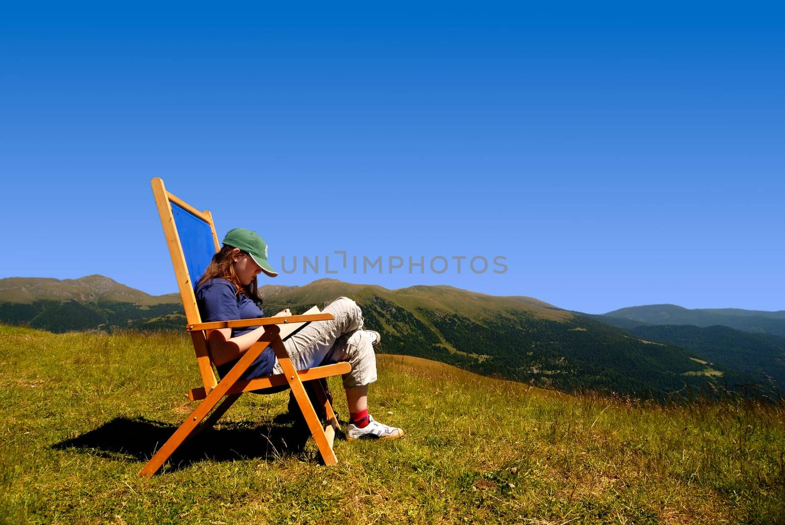Reading on the mountain