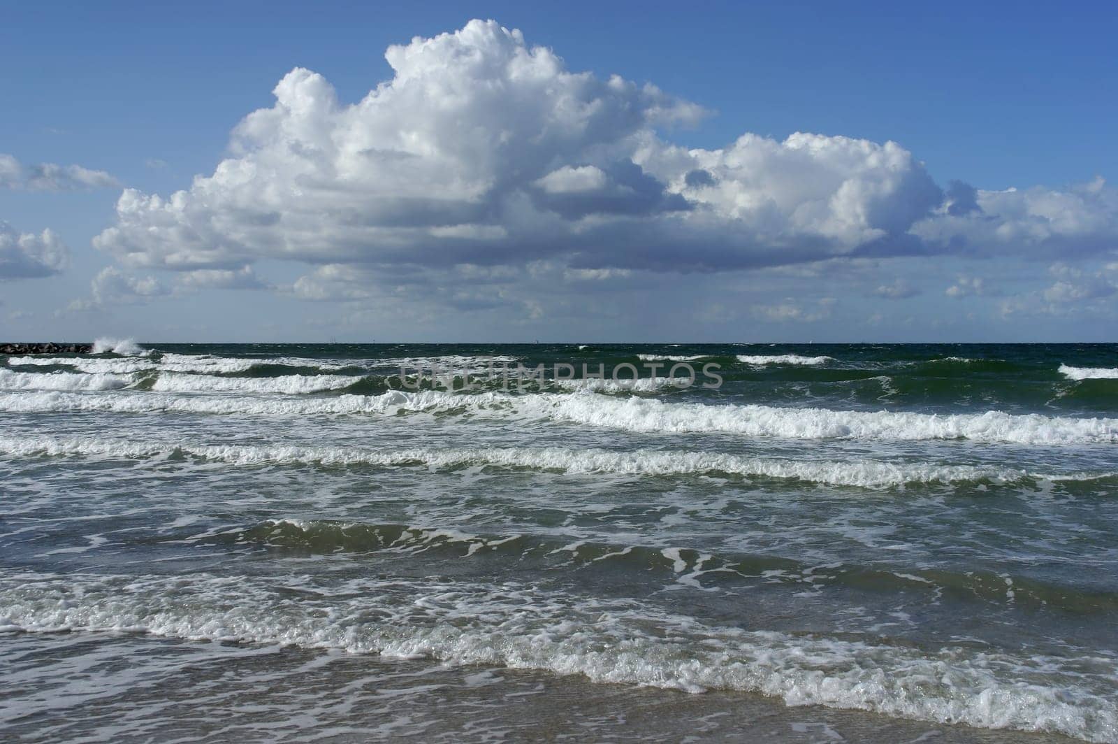 A beautiful but stormy day by the sea