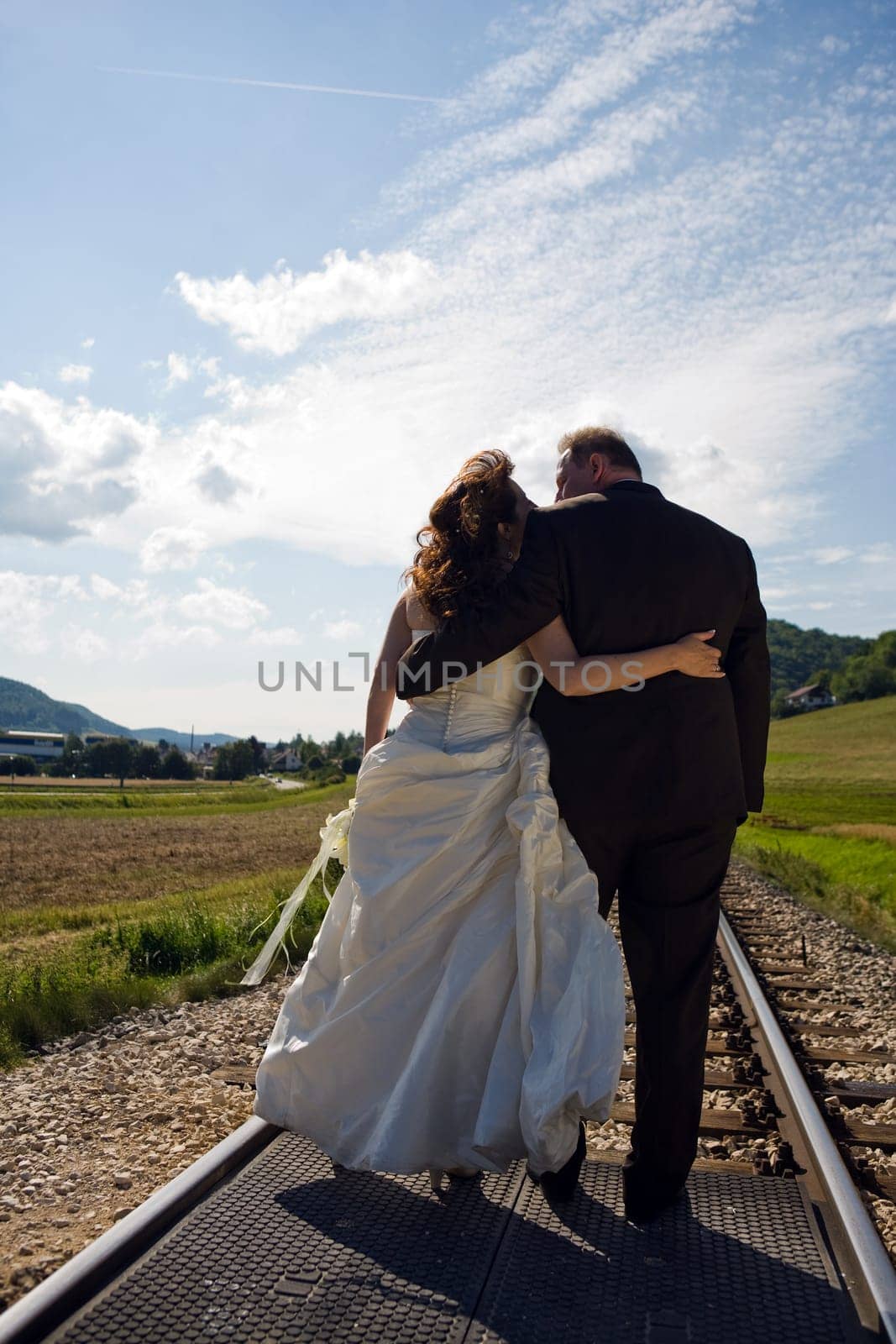 Newlyweds in love