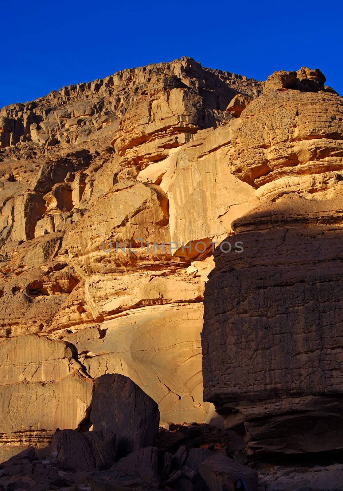 Rock face in Akakus,Libya