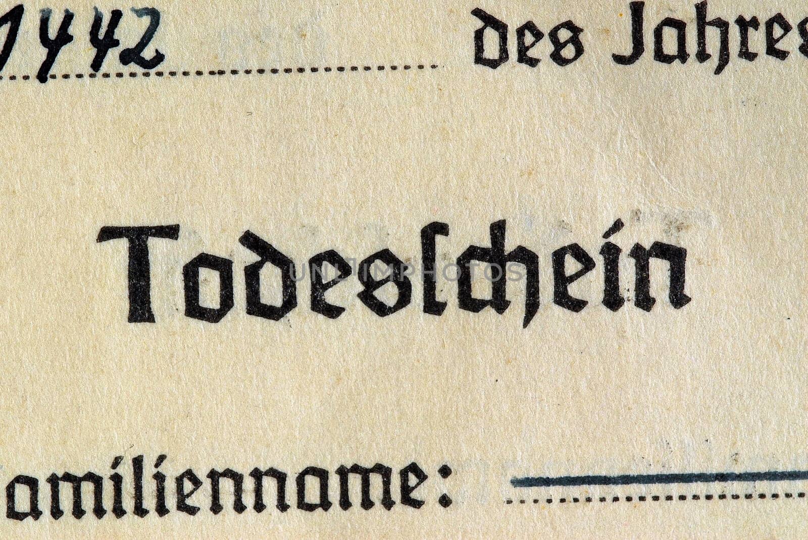 Death certificate,historical