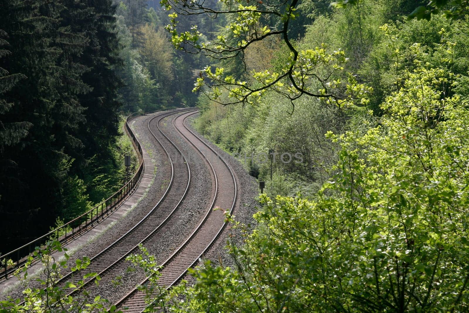 Railroad tracks at the Schiefe Ebene