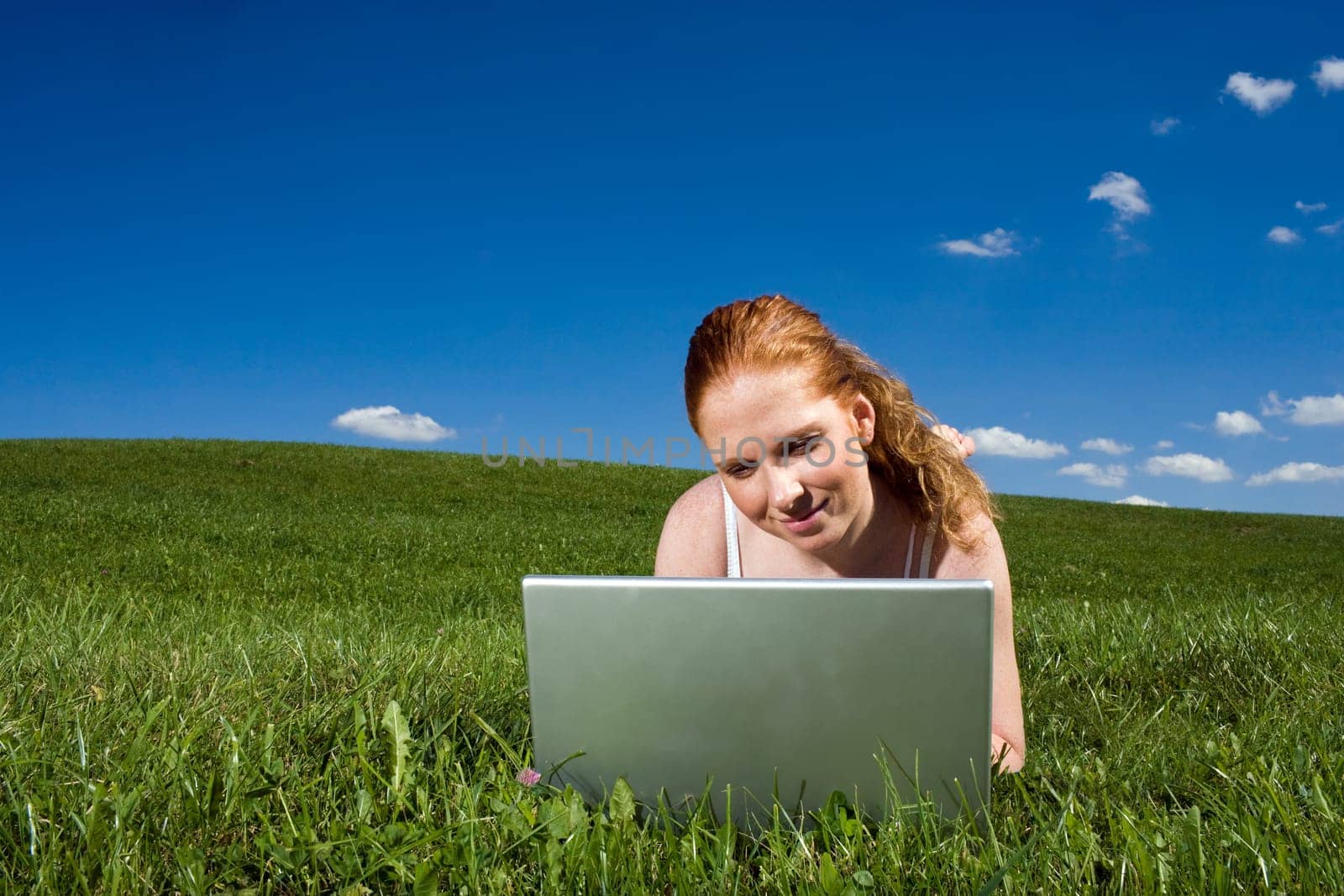 Outdoors with the notebook