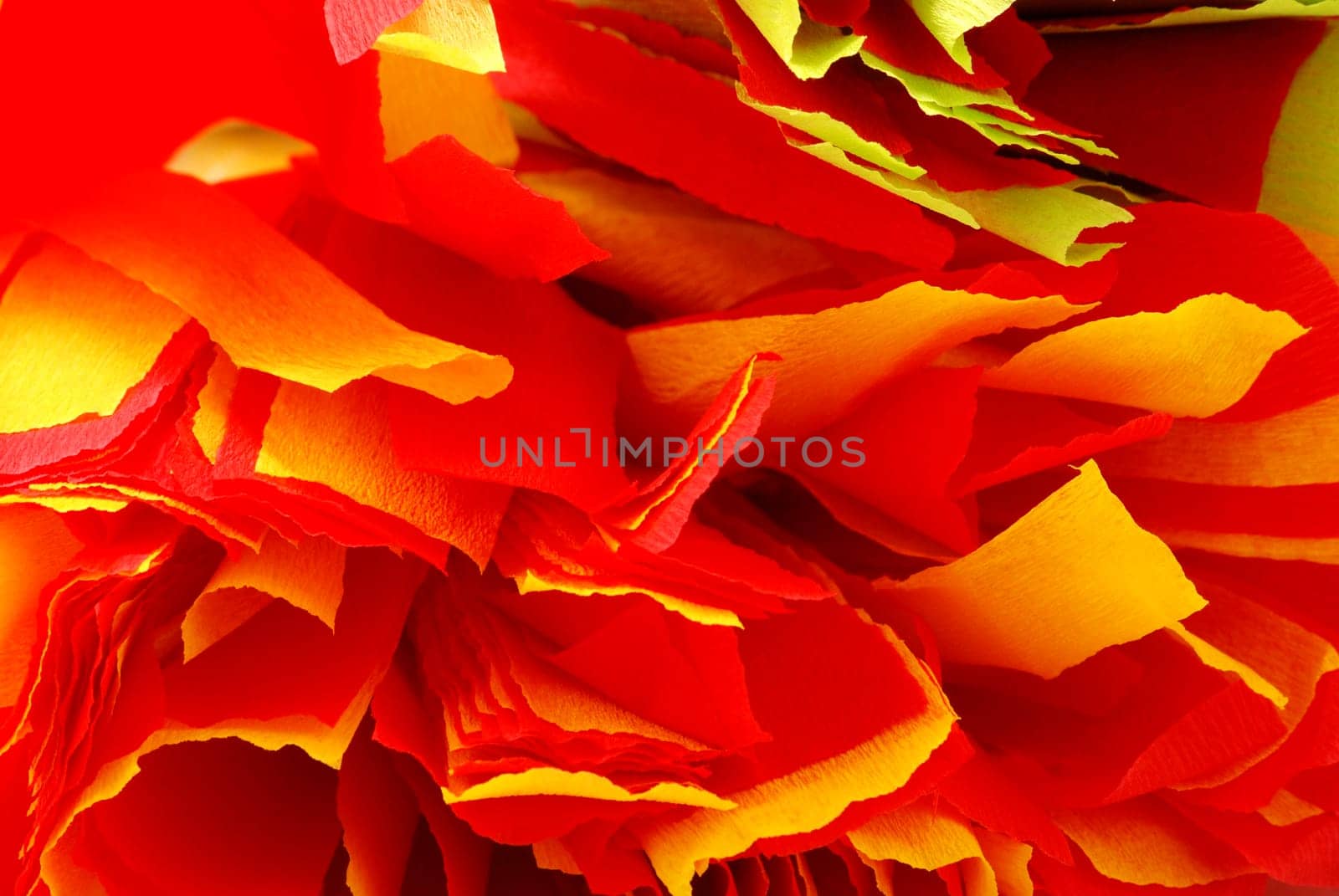 Colorful crepe paper