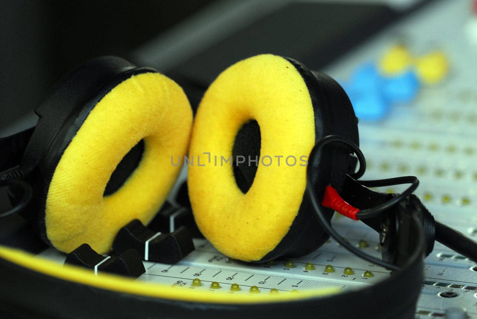 Headphones on mixer