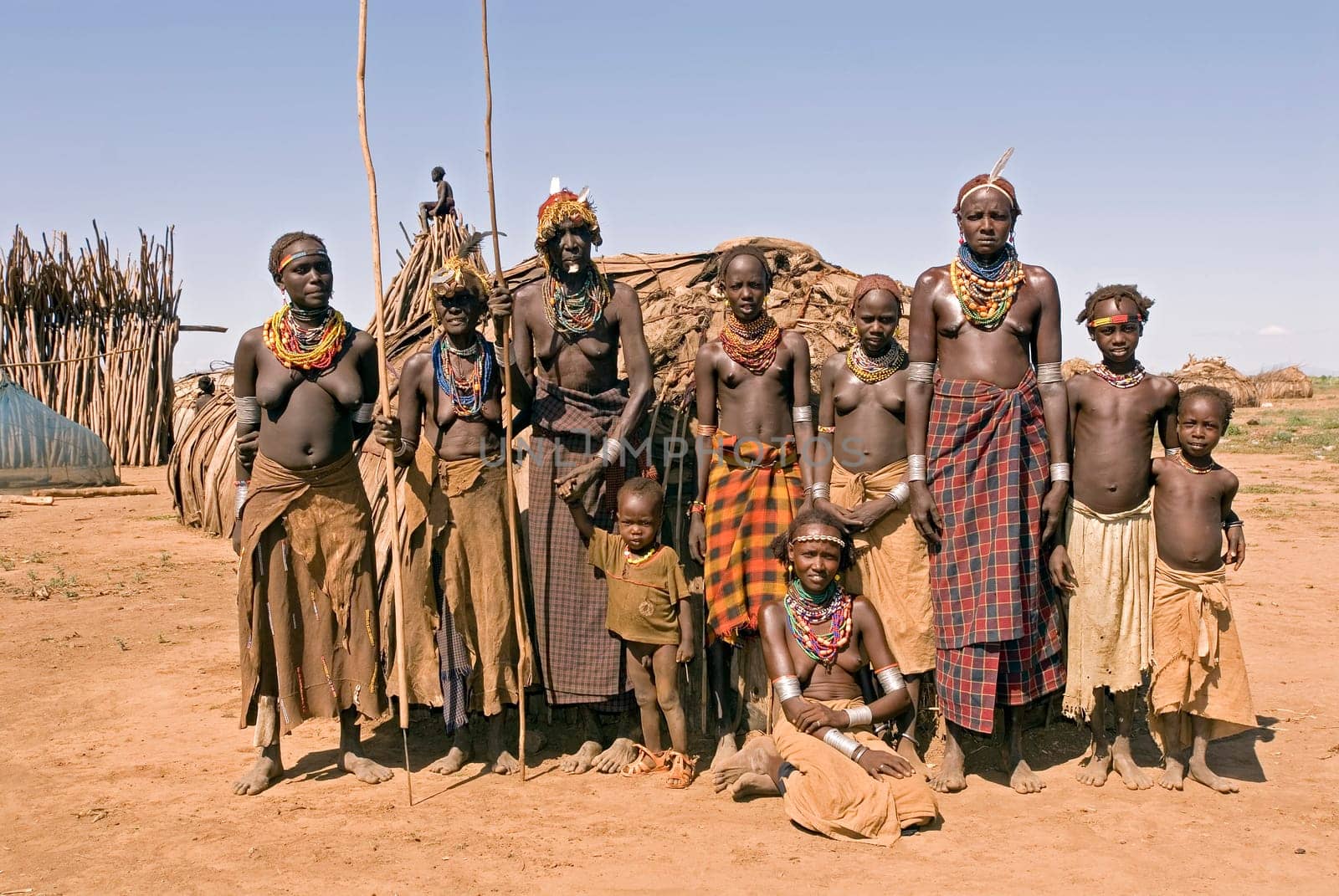A village of the Galeb tribe in the hard-to-reach south of Ethiopia,right on the Sudanese border.