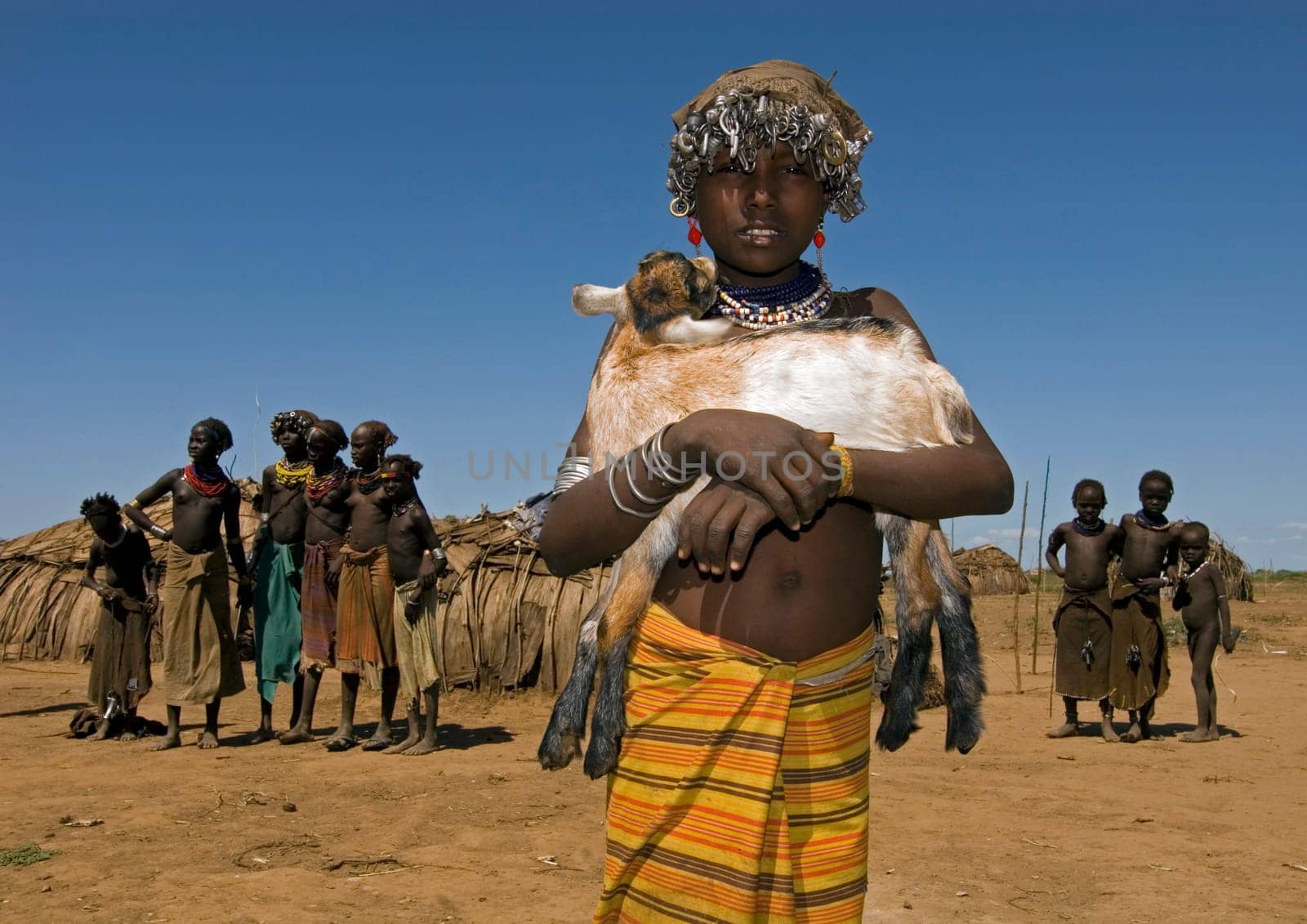 Galeb child with kid,Ethiopia