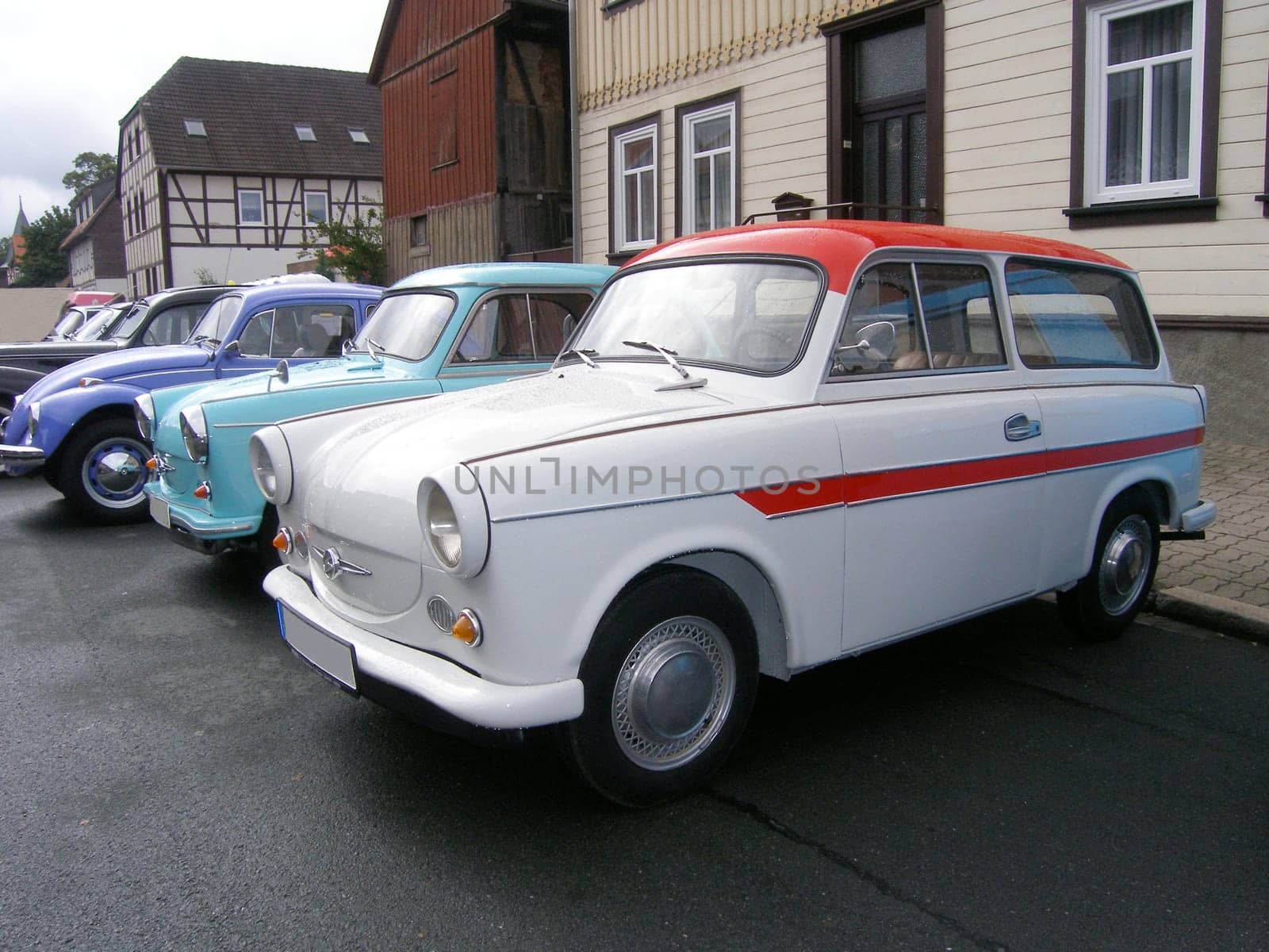 Trabi station wagon at a classic car meeting