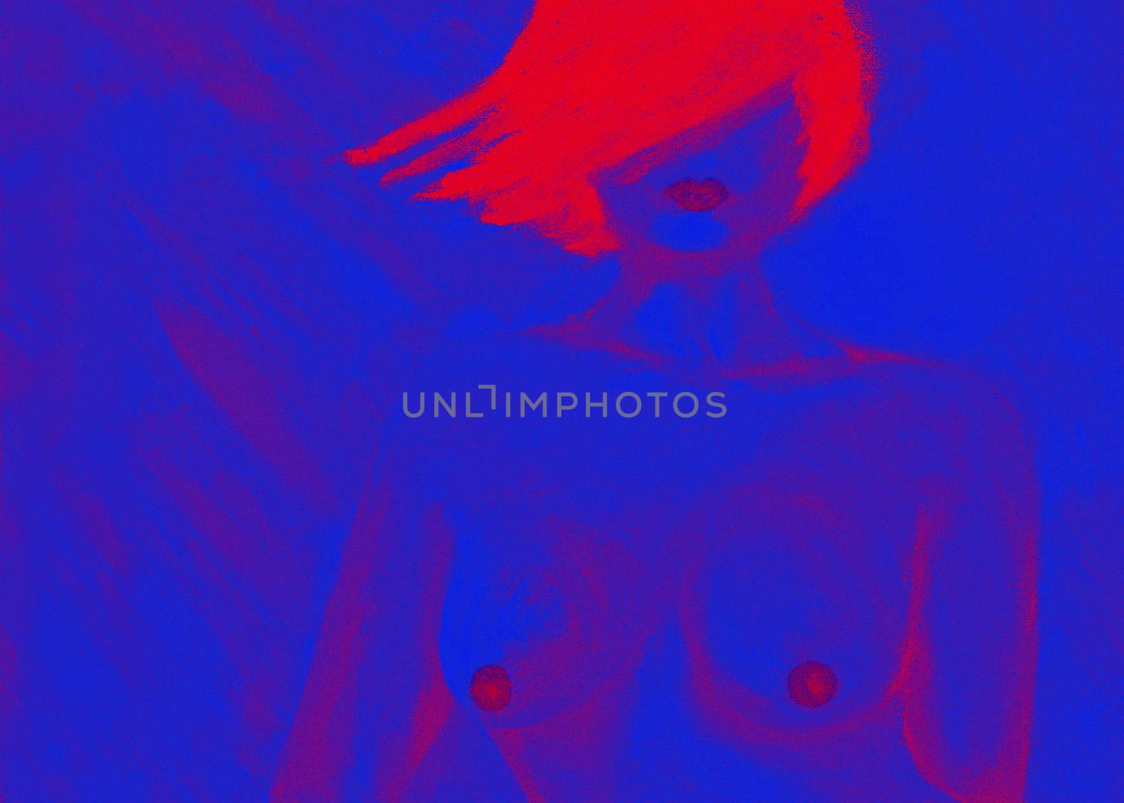 Neon Girl Blue