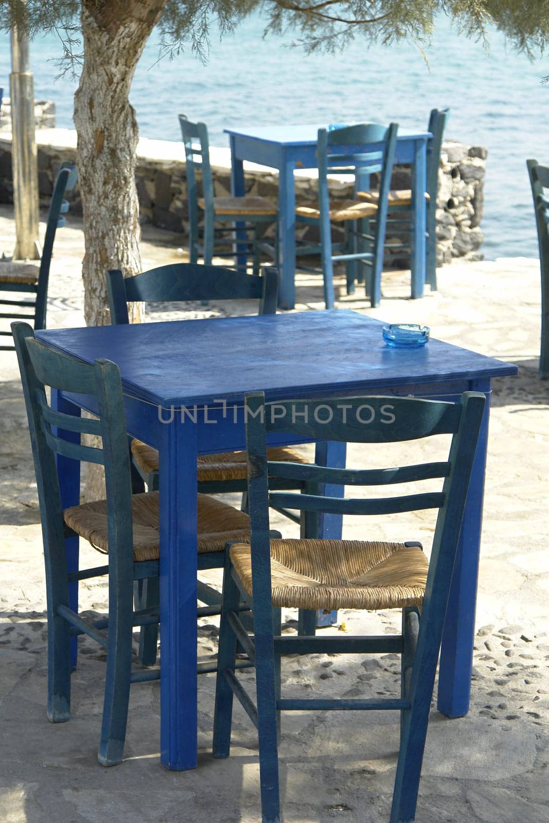 Greek taverna in national colors