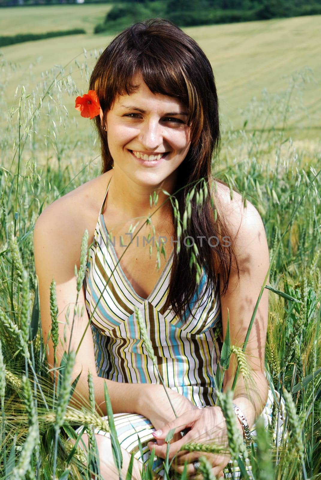 Woman in the cornfield