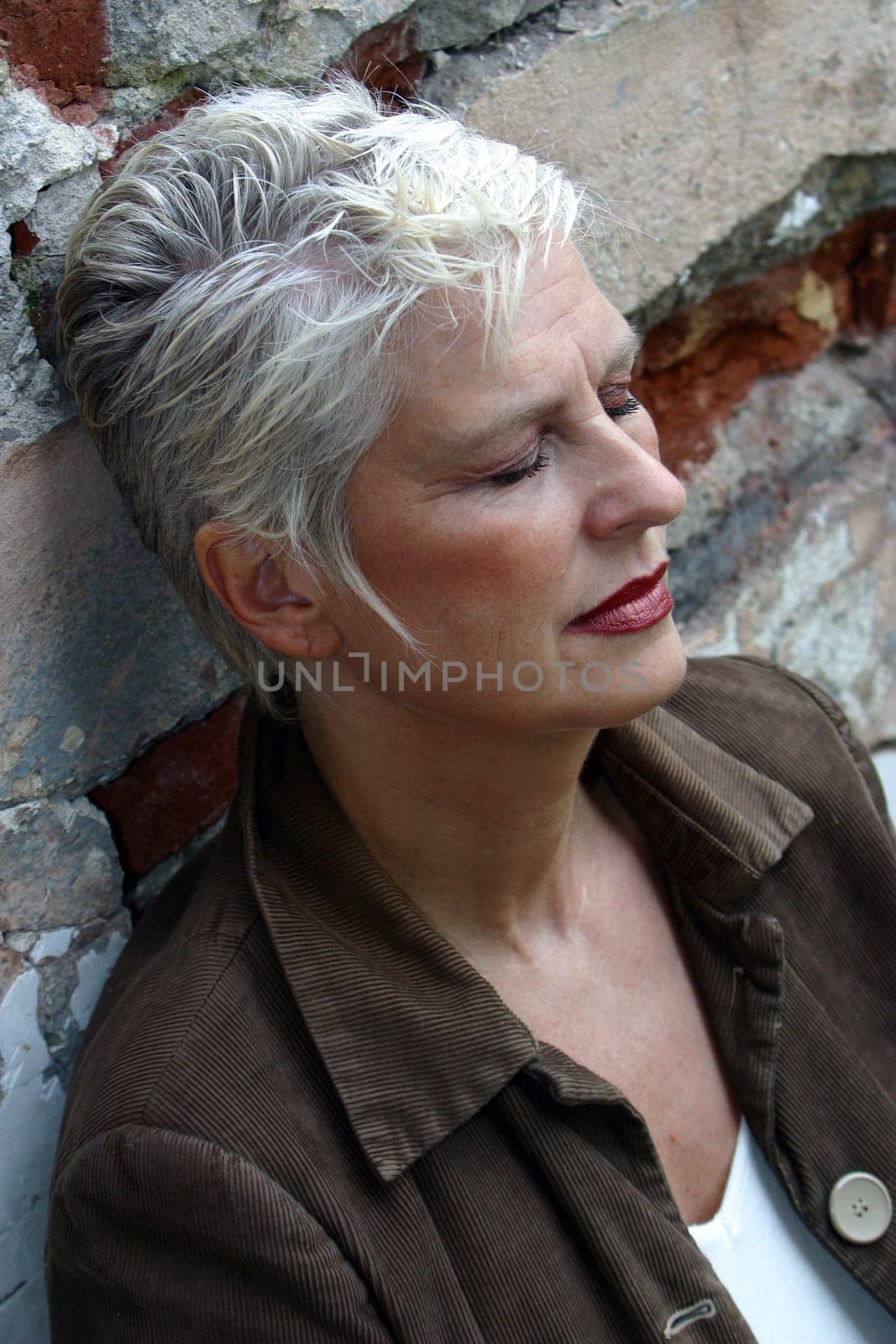 Woman with closed eyes