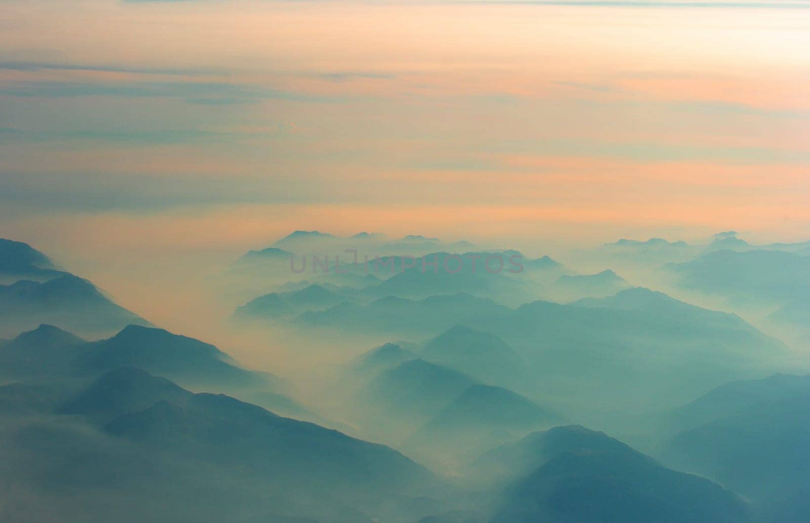 above the mountain ranges