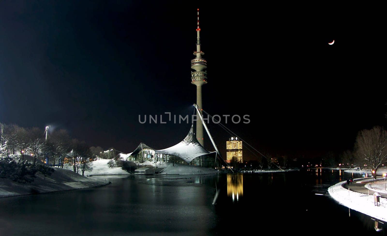 Munich TV Tower at night