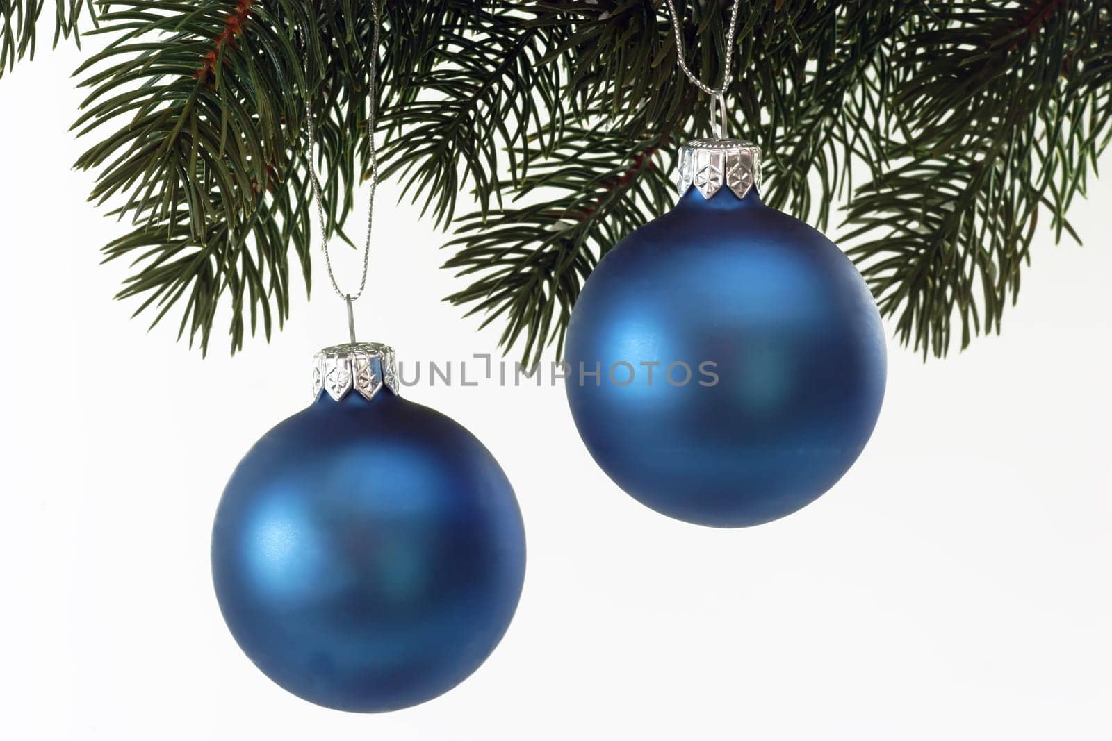 Blue Christmas baubles