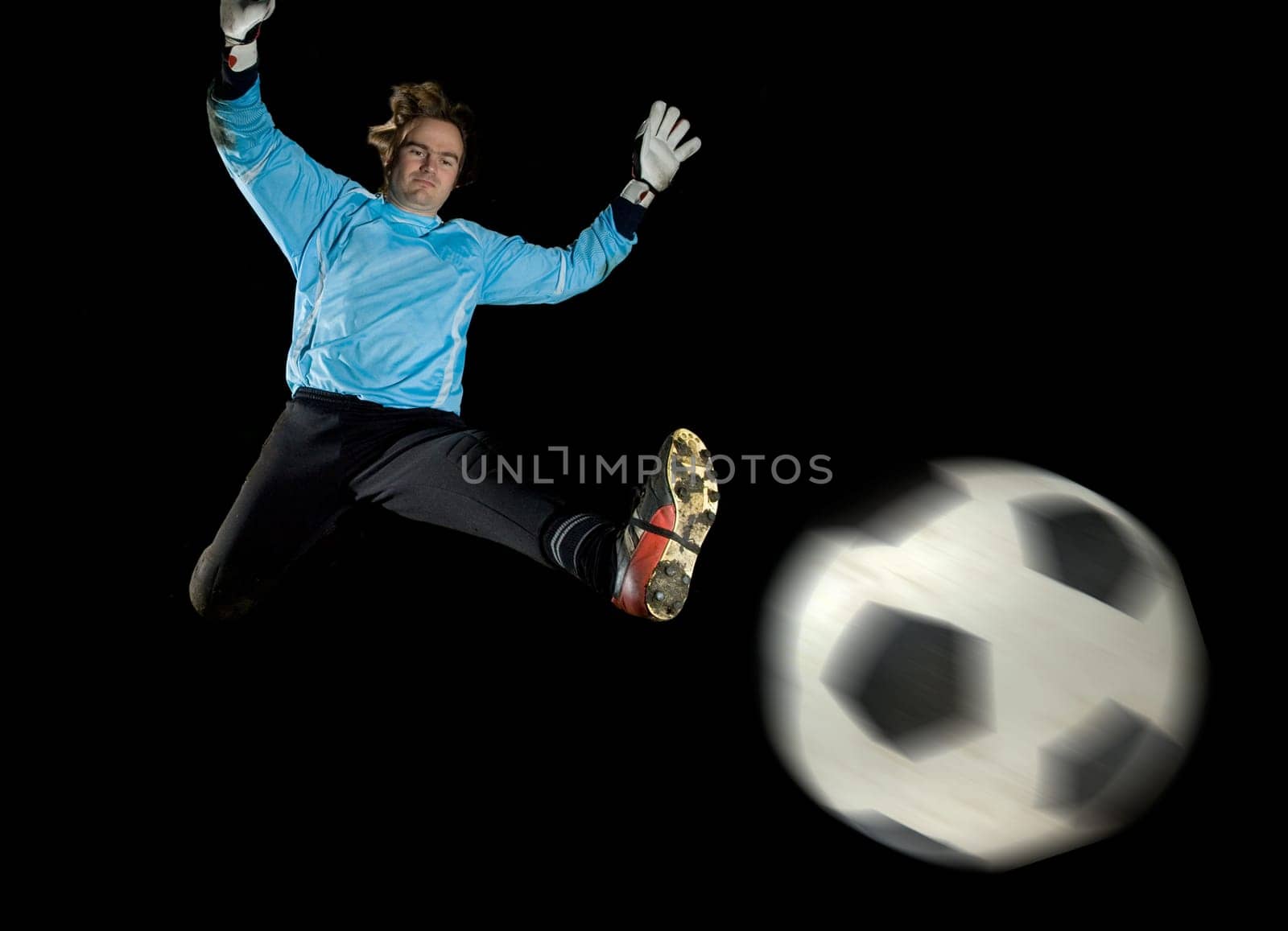 Goalkeeper in the jump