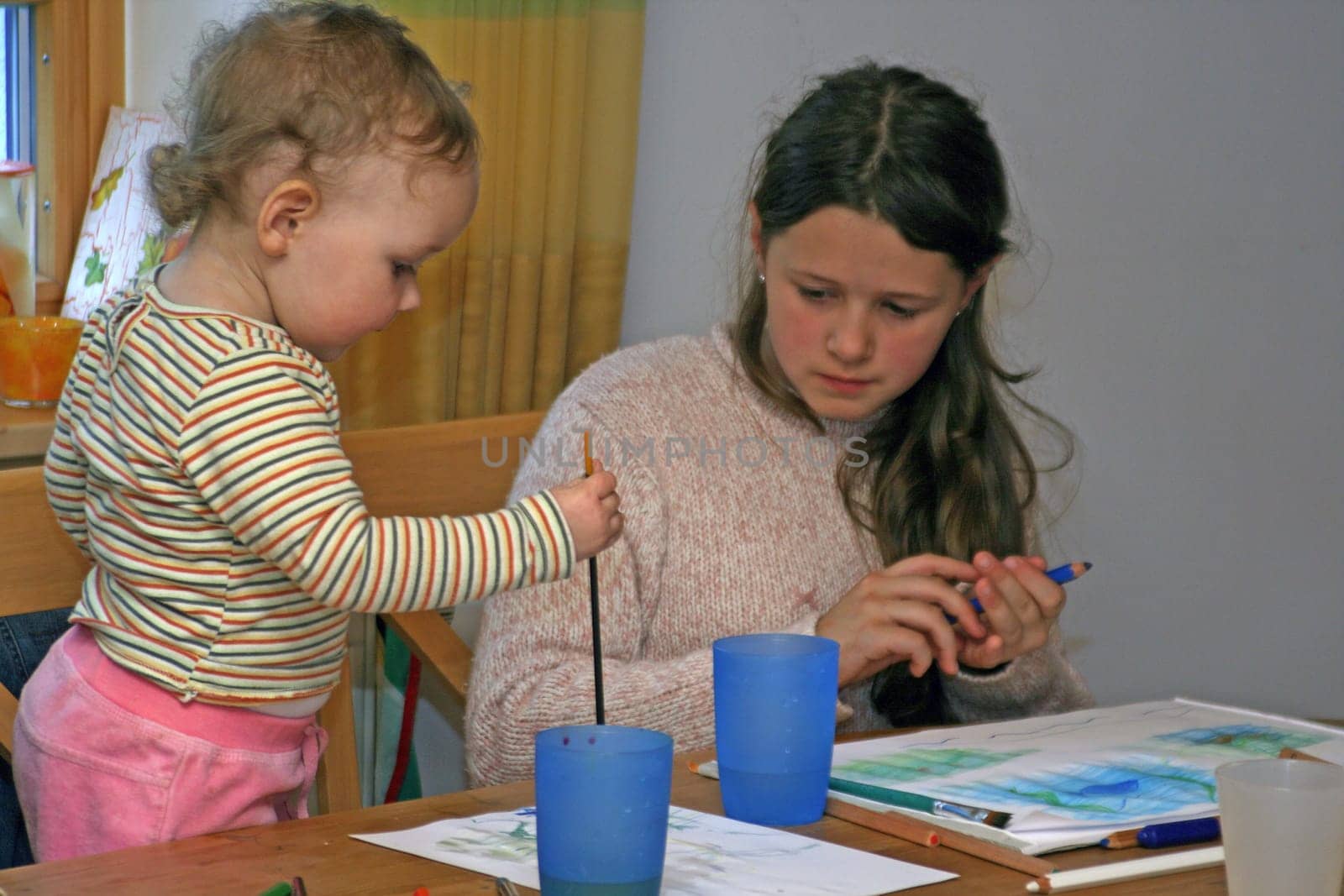 Children painting