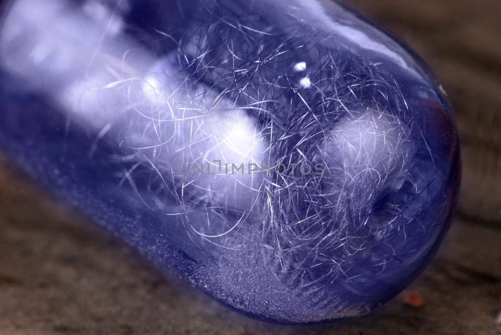 Blue flash bulb close-up