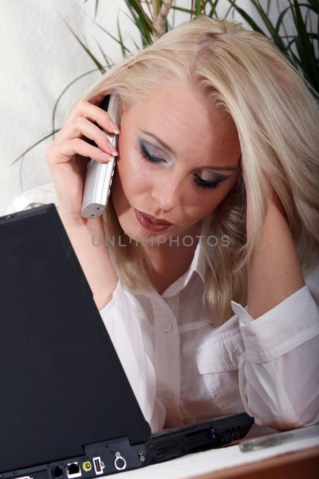 Phone call in the office