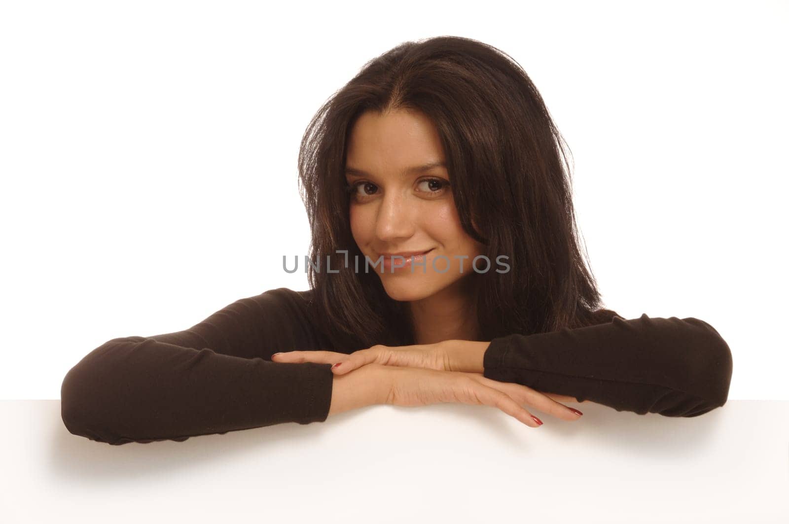 Woman with poster