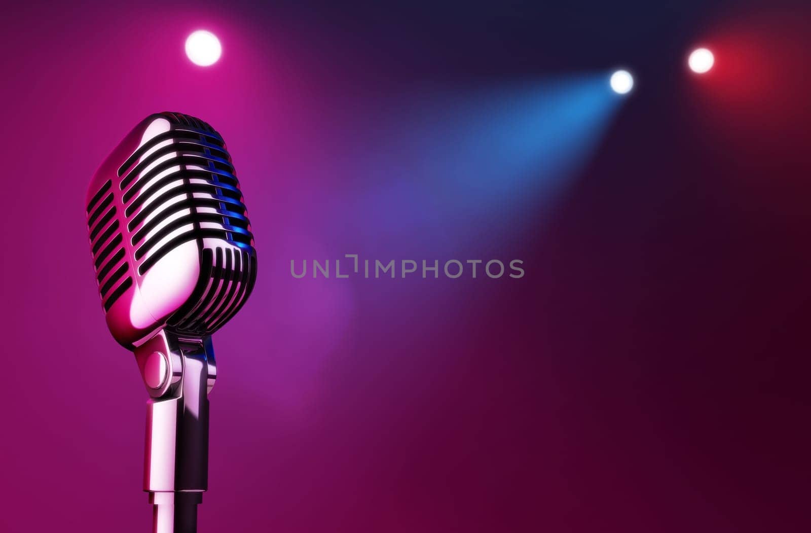 Microphone on stage